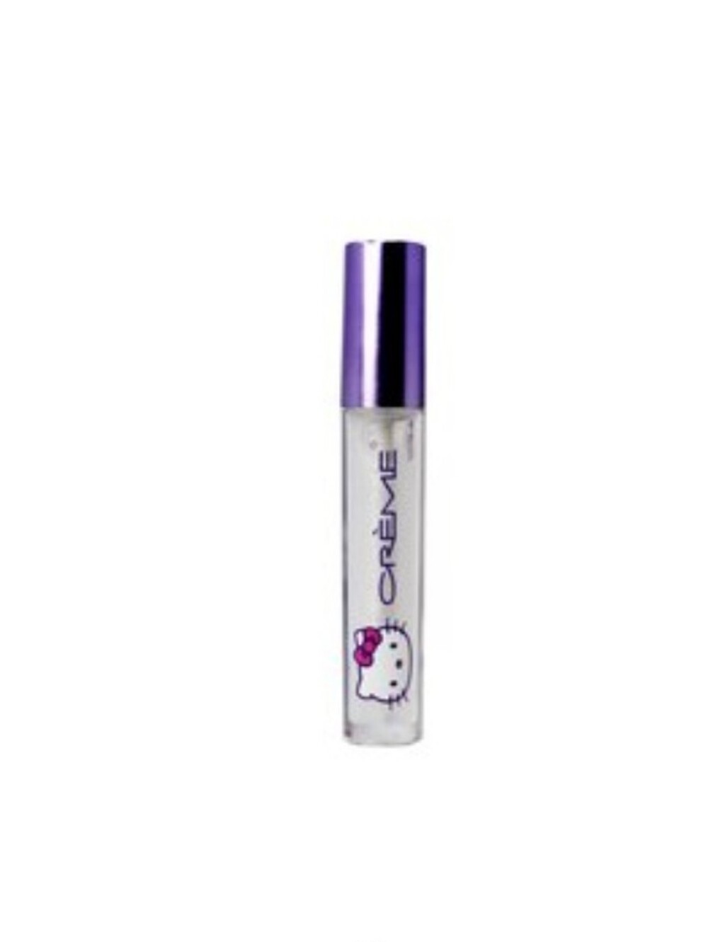 Crème Clear Lip Gloss with Purple Cap - Hello Kitty Accent